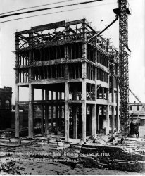 construction of the Crowley main office building